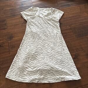Offline By Aerie Small Athletic Tennis Dress Zebra Animal‎ Print Gray Flowy